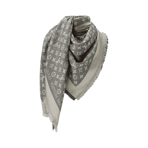 Monogram Denim Shawl . in Women's Accessories Shawls and Stoles collections by Louis Vuitton (Product zoom)