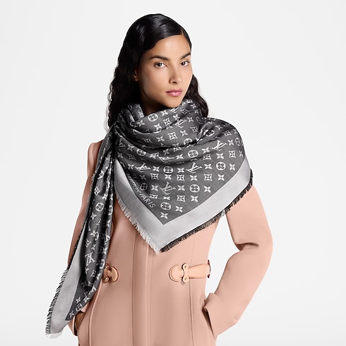 Monogram Denim Shawl . in Women's Accessories Shawls and Stoles collections by Louis Vuitton (Product zoom)