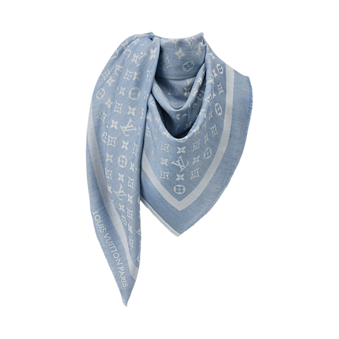 Monogram Denim Shawl interior view
