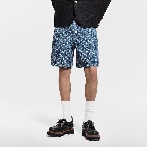 Monogram Denim Shorts in Men's Ready-to-Wear Denim collections by Louis Vuitton (Product zoom)