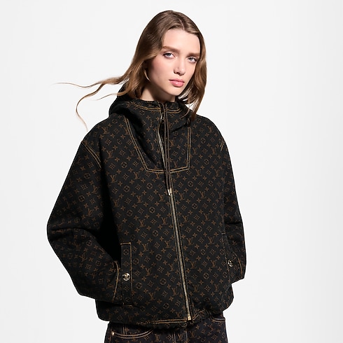 Monogram Denim Zip-Up Jacket in Women's Ready-to-Wear Coats and Jackets collections by Louis Vuitton (Product zoom)