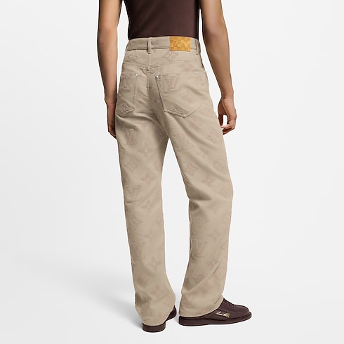 Monogram Embroidered Skate Pants in Men's Ready-to-Wear Denim collections by Louis Vuitton (Product zoom)