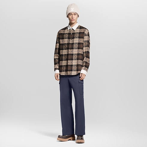 Monogram Flannel Long-Sleeved Polo Shirt in Men's Ready-to-Wear Shirts collections by Louis Vuitton (Product zoom)