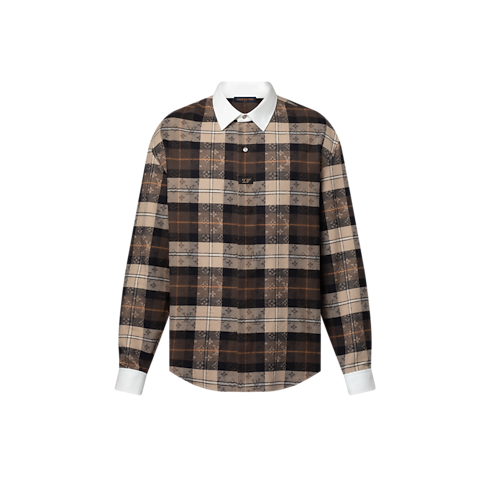 Monogram Flannel Long-Sleeved Polo Shirt in Men's Ready-to-Wear Shirts collections by Louis Vuitton (Product zoom)