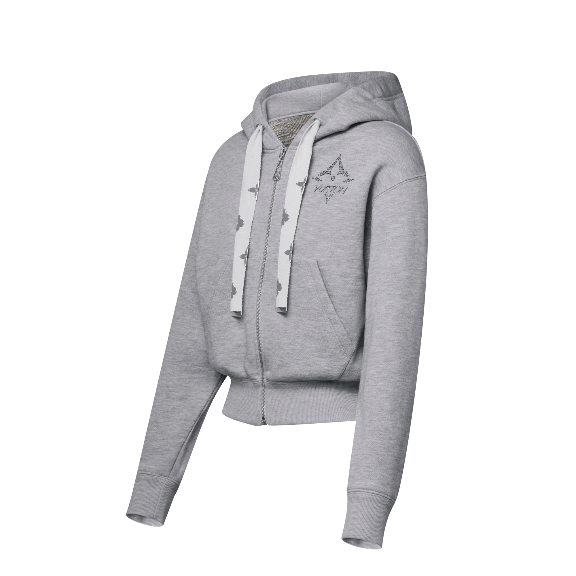 Monogram Flower Accent Hoodie  in Women