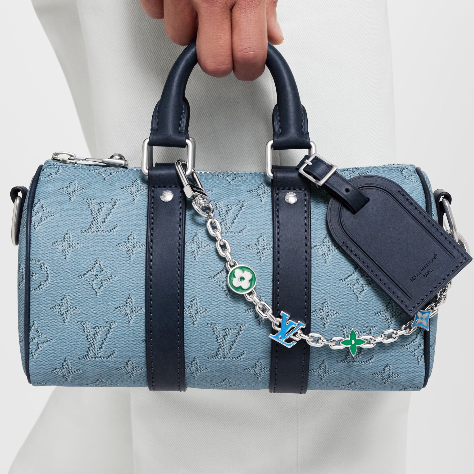 Monogram Flower Chain Belt . in Men