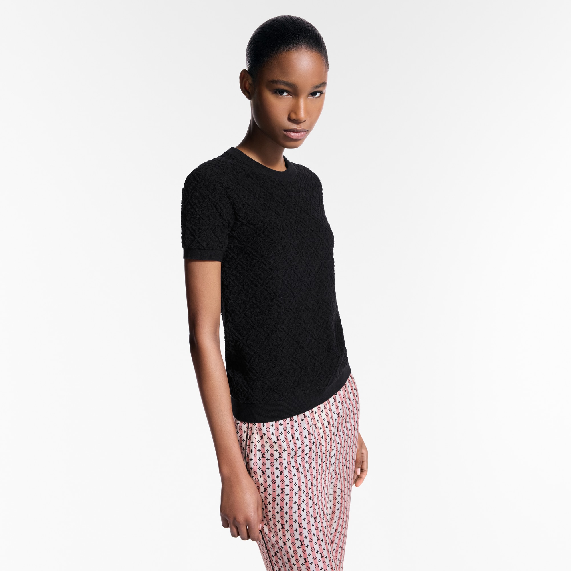 Monogram Flower Toweling Top   in Women