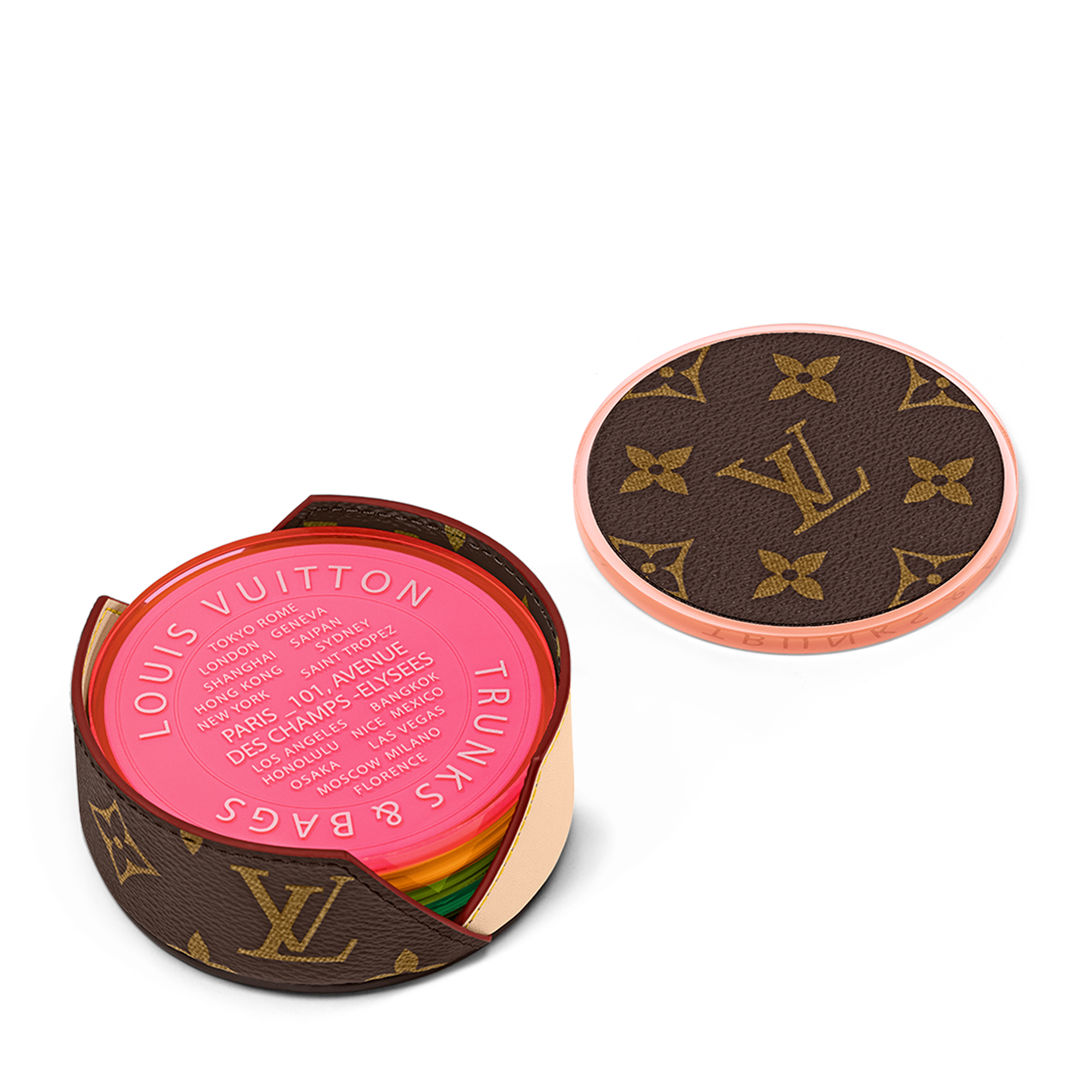 Monogram Fluo Coasters Monogram in Trunks, Travel and Home