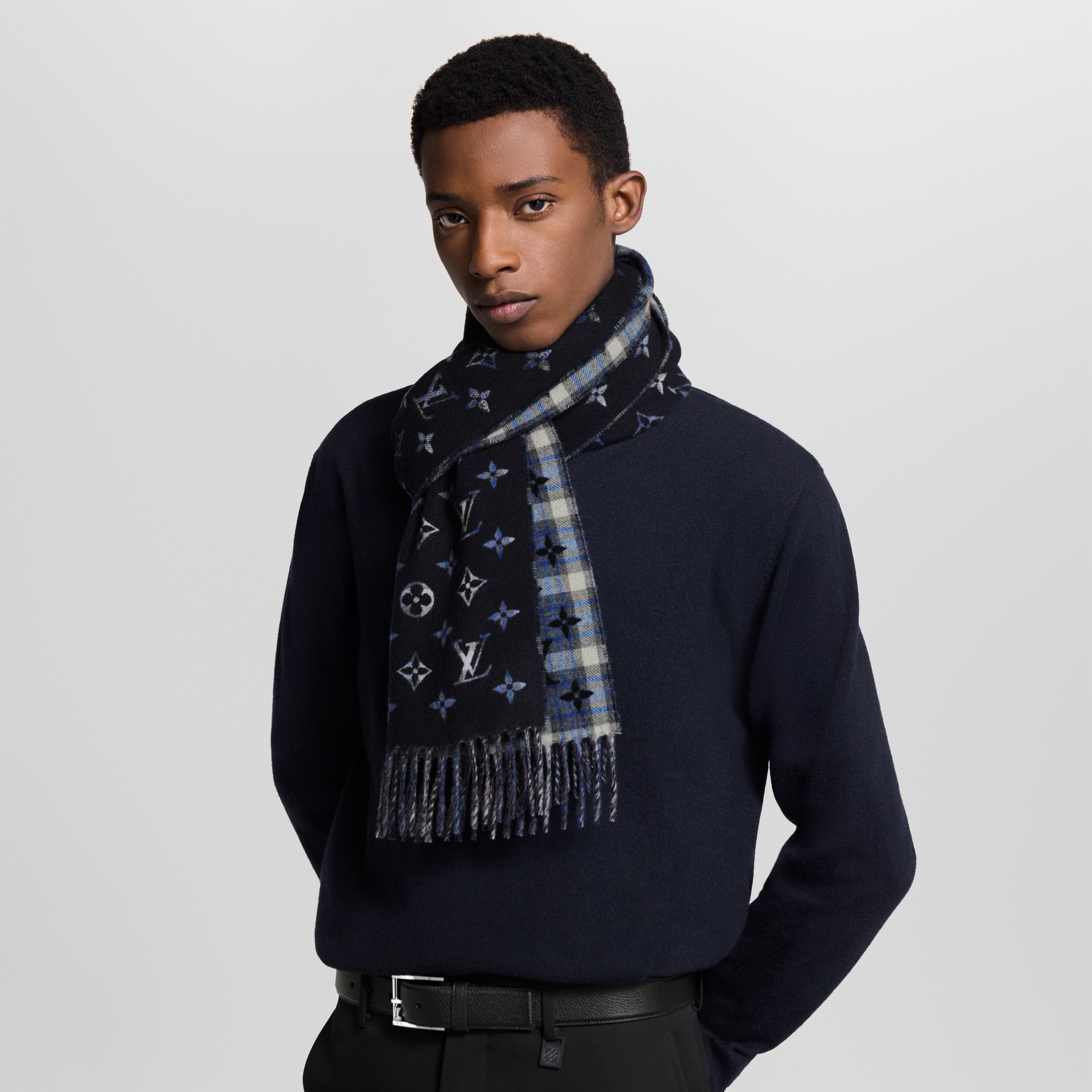 Monogram Gradient Tartan City Scarf . in Men