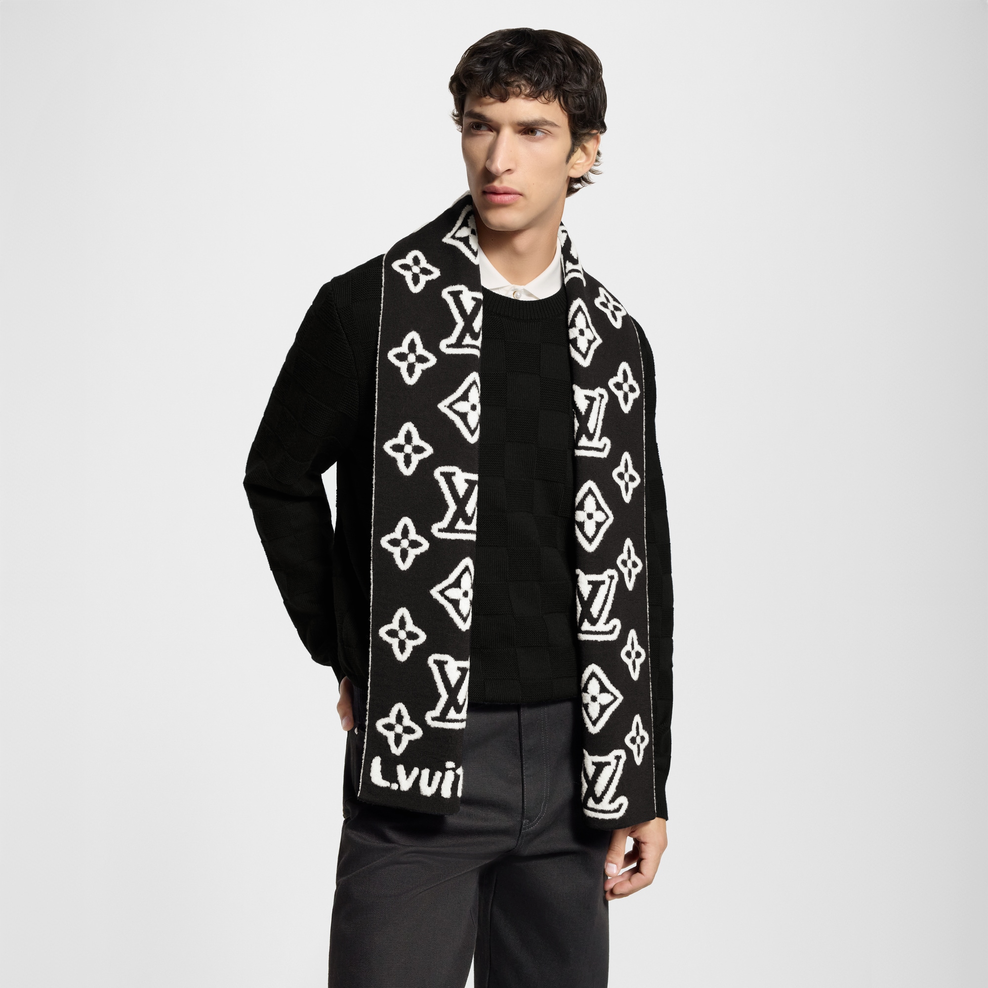 Monogram Hip Knitted Scarf . in Men