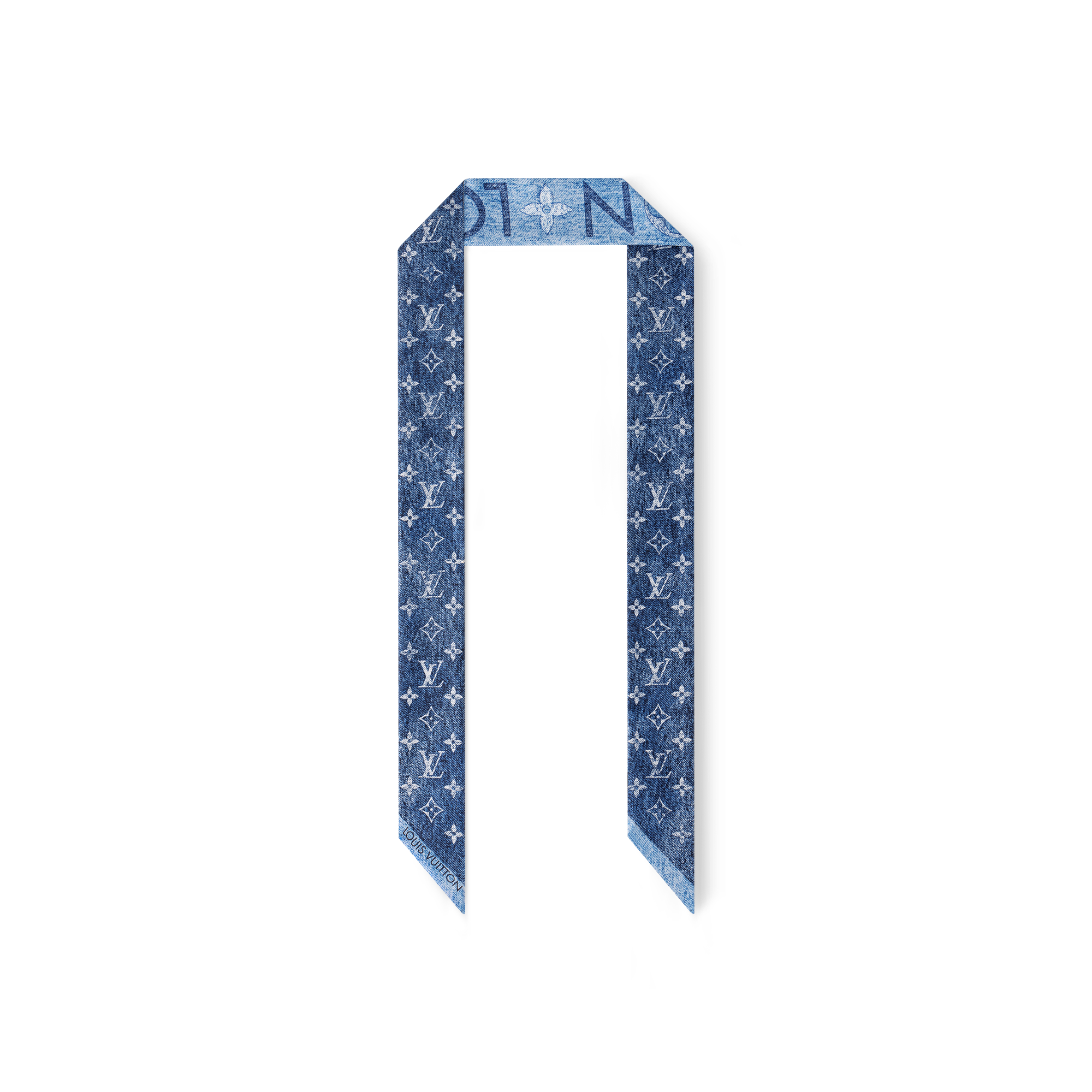 Louis Vuitton denim bandeau Louis Vuitton Monogram Jacquard Denim Bandeau Headband Blue  main image 2