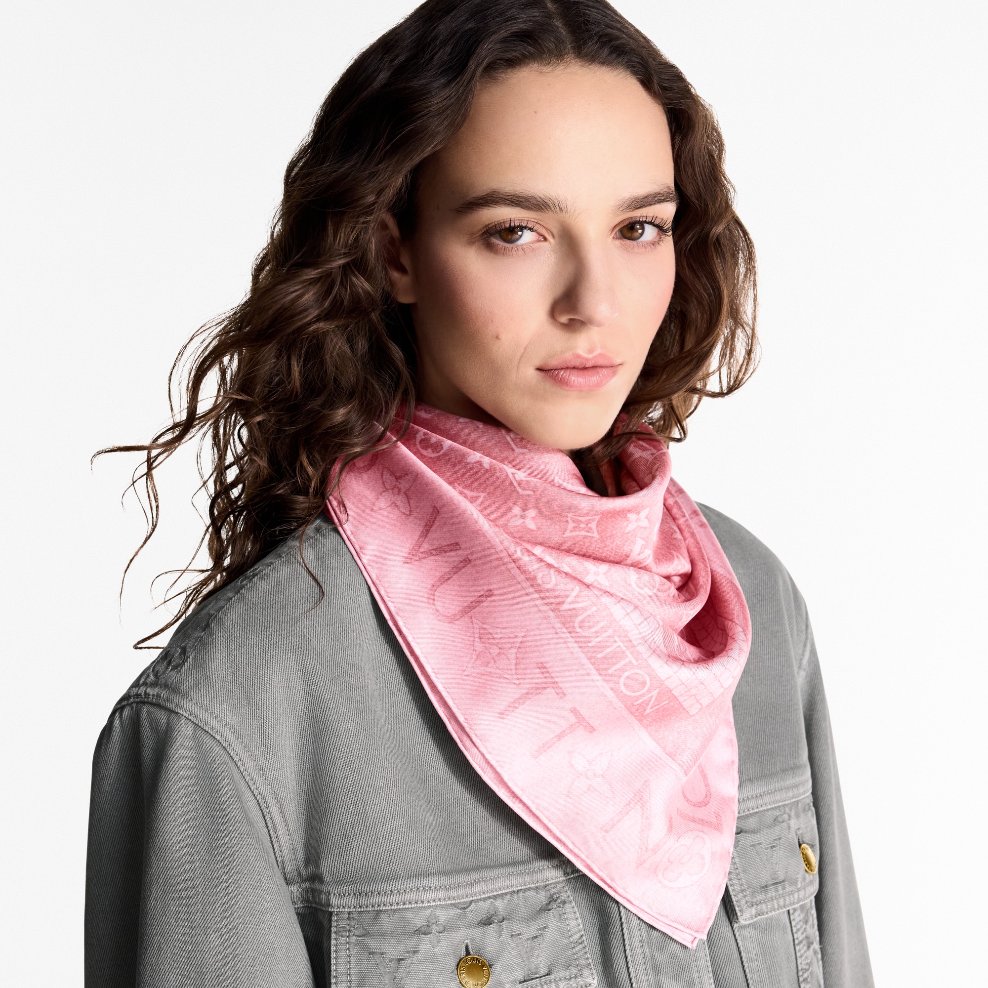 Monogram Infinity Denim Square 90 . in Women