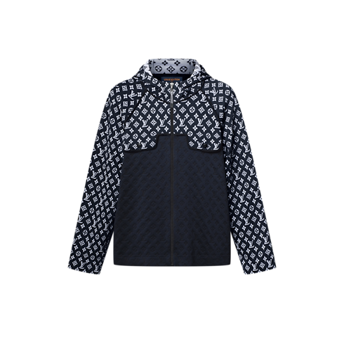 Monogram Jacquard Knit Hoodie in Women's Ready-to-Wear Knitwear collections by Louis Vuitton (Product zoom)