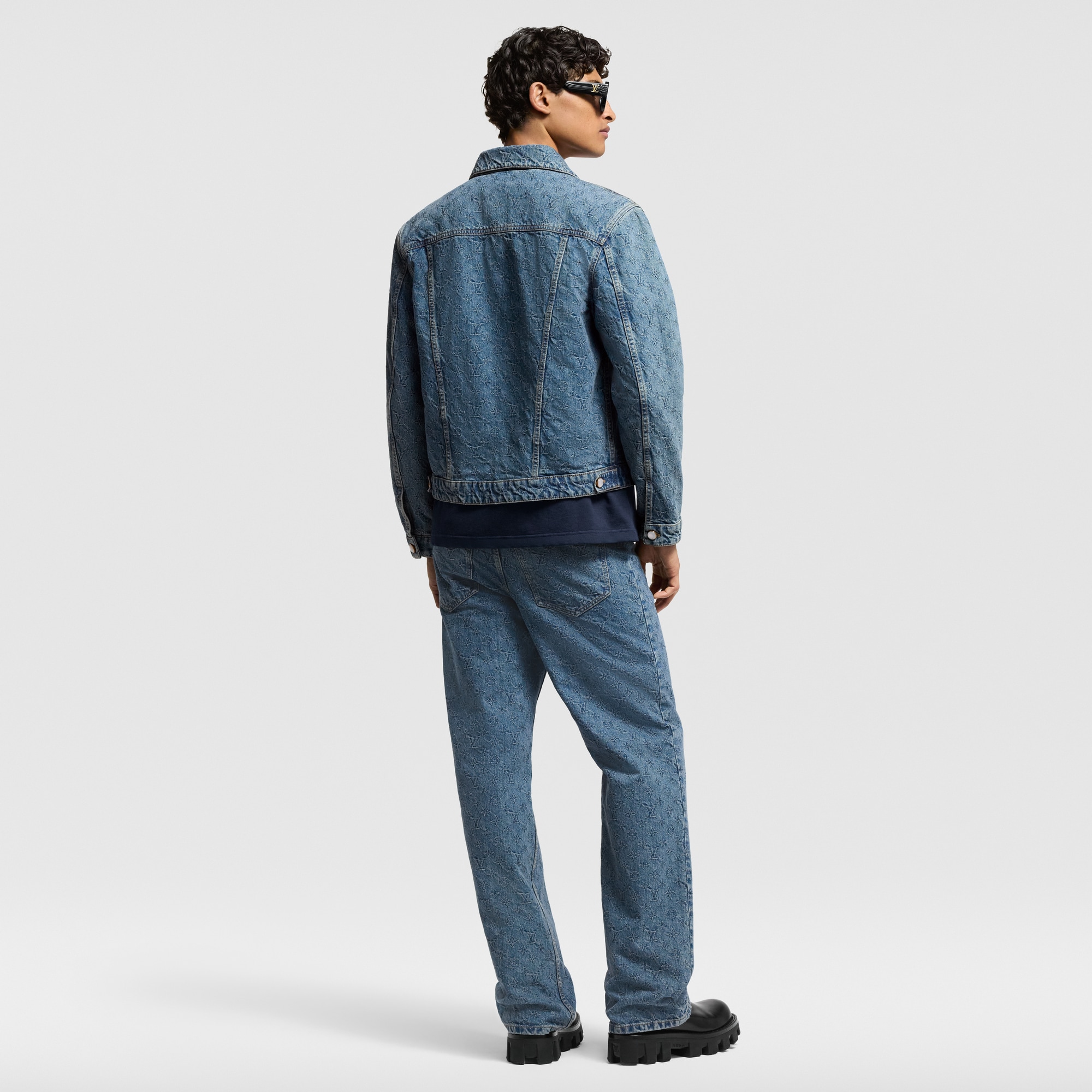 Monogram Jacquard Skate Denim Pants  in Men