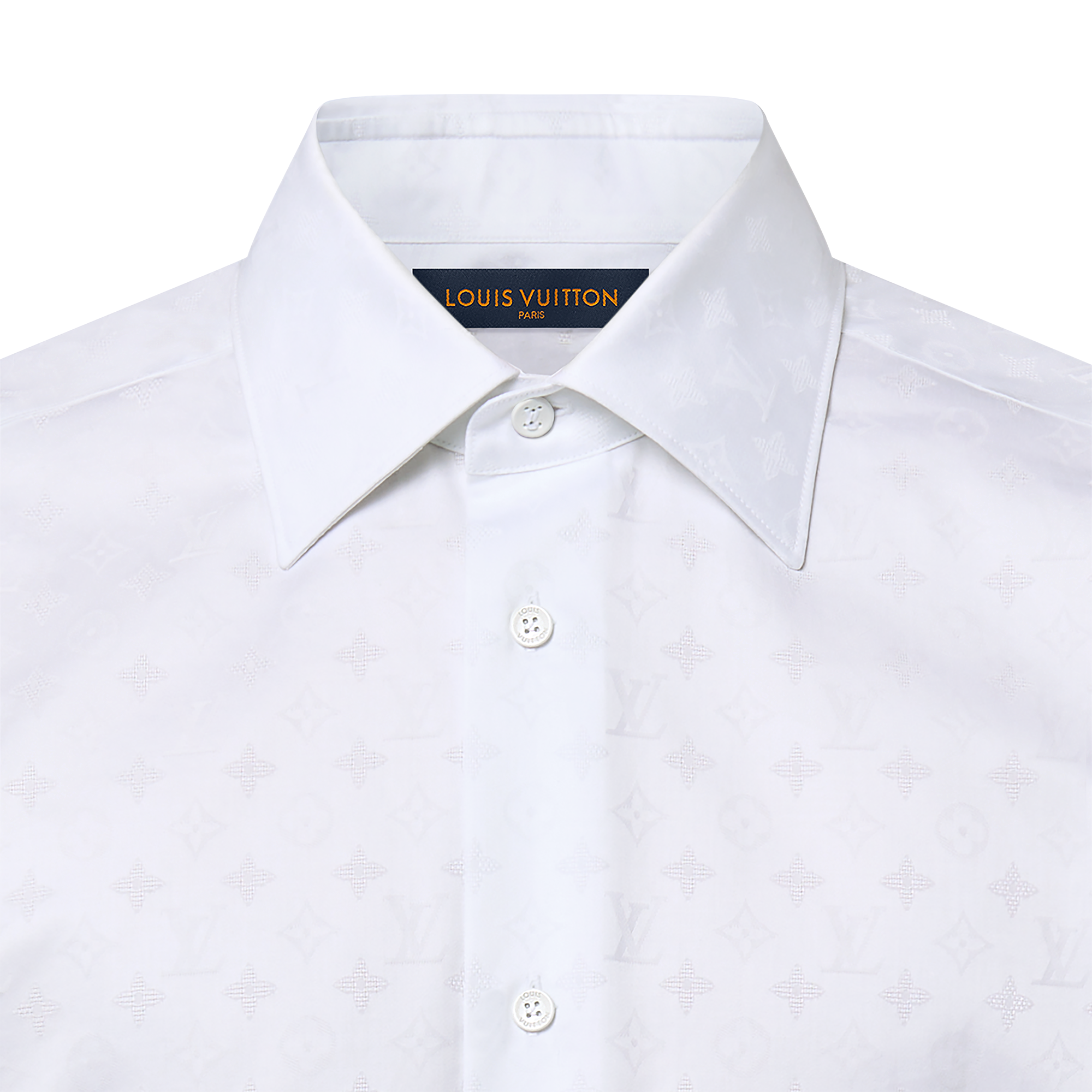 Monogram Long-Sleeved  Cotton Shirt  in Men