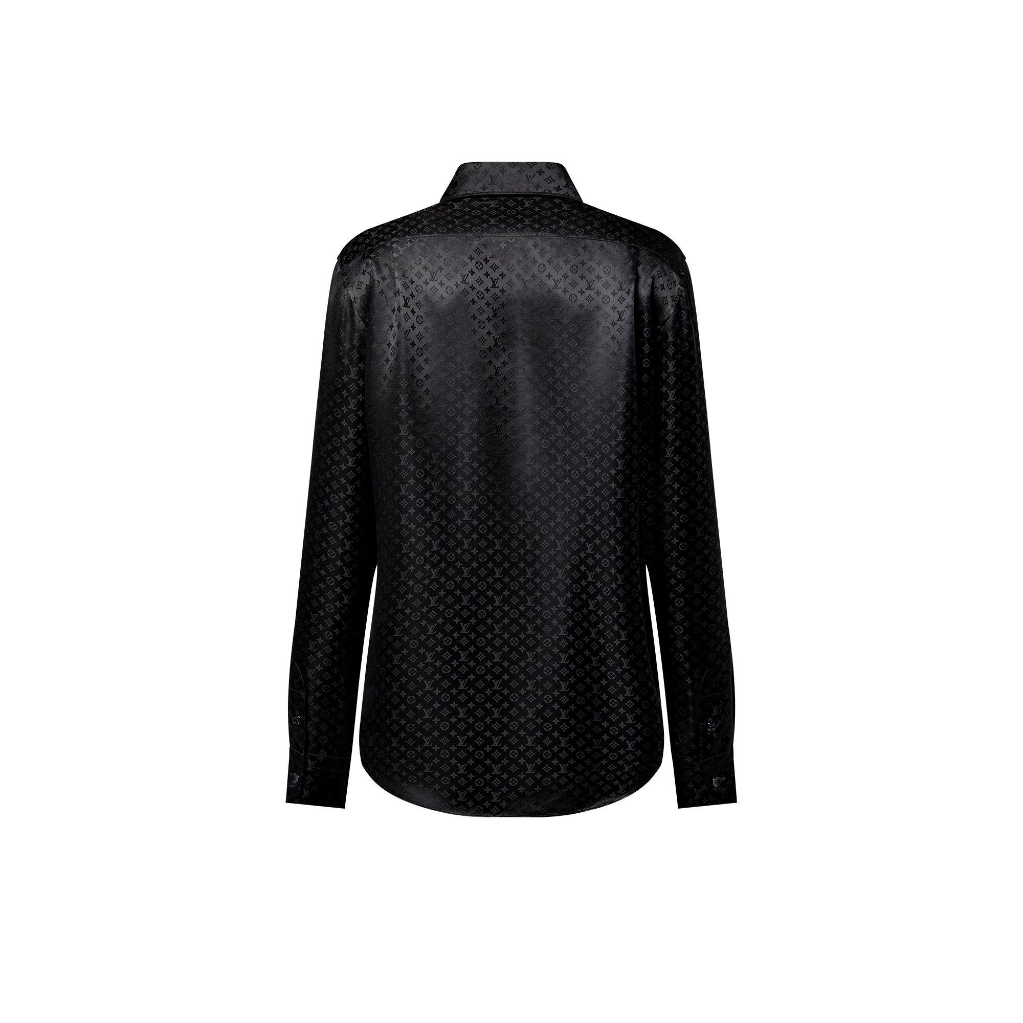Monogram Long-Sleeved Silk Shirt  in Men