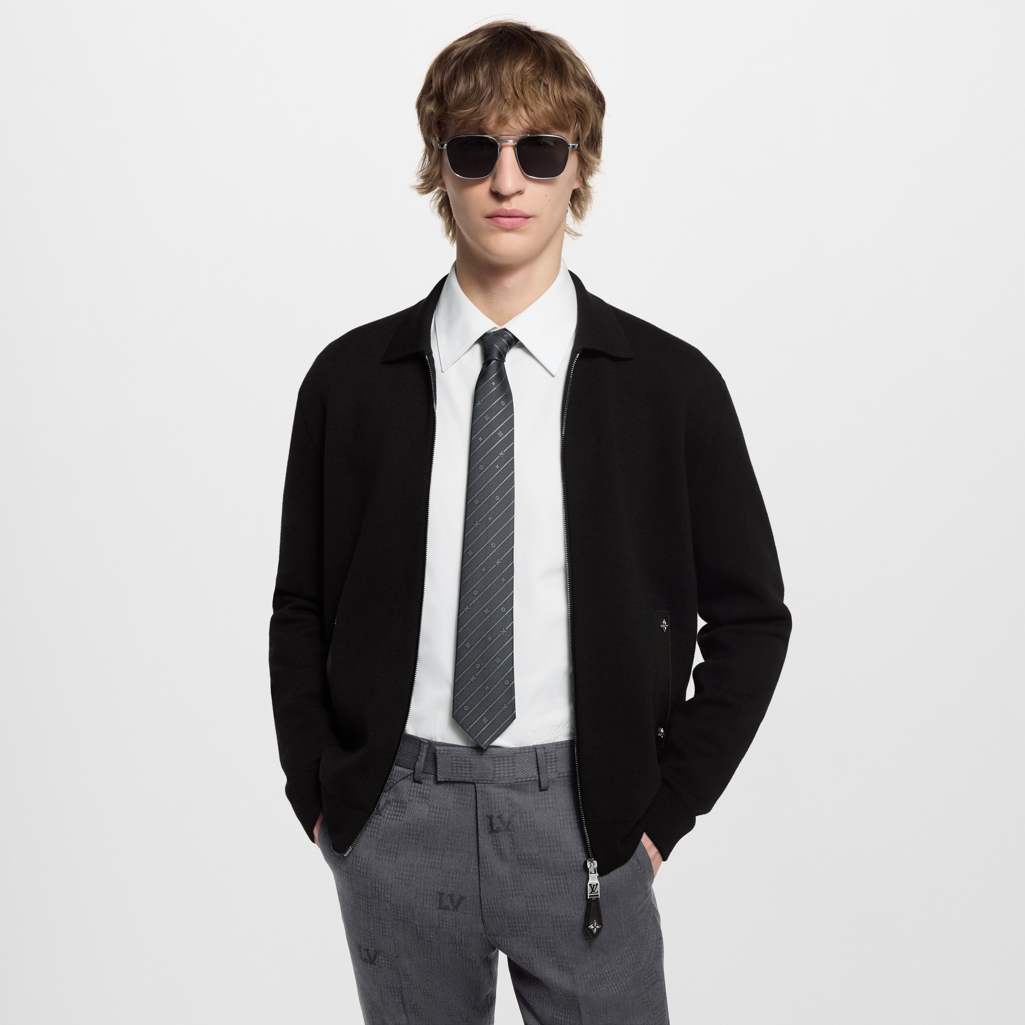 Monogram Pinstripes Tie . in Men