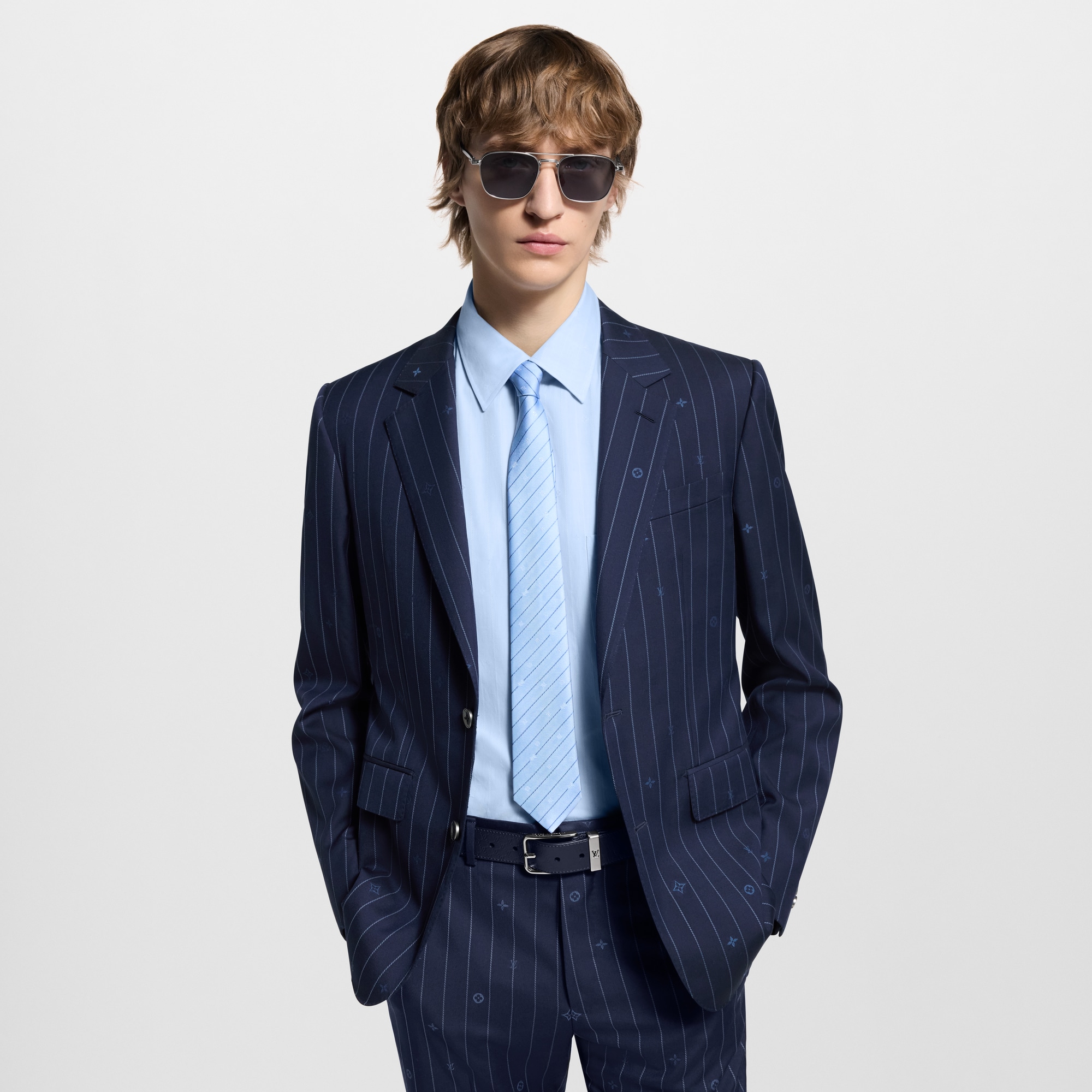Monogram Pinstripes Tie . in Men