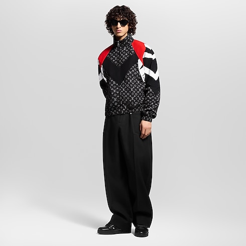 Monogram Printed Nylon Tracksuit Top in Men's Ready-to-Wear Outerwear and Coats collections by Louis Vuitton (Product zoom)