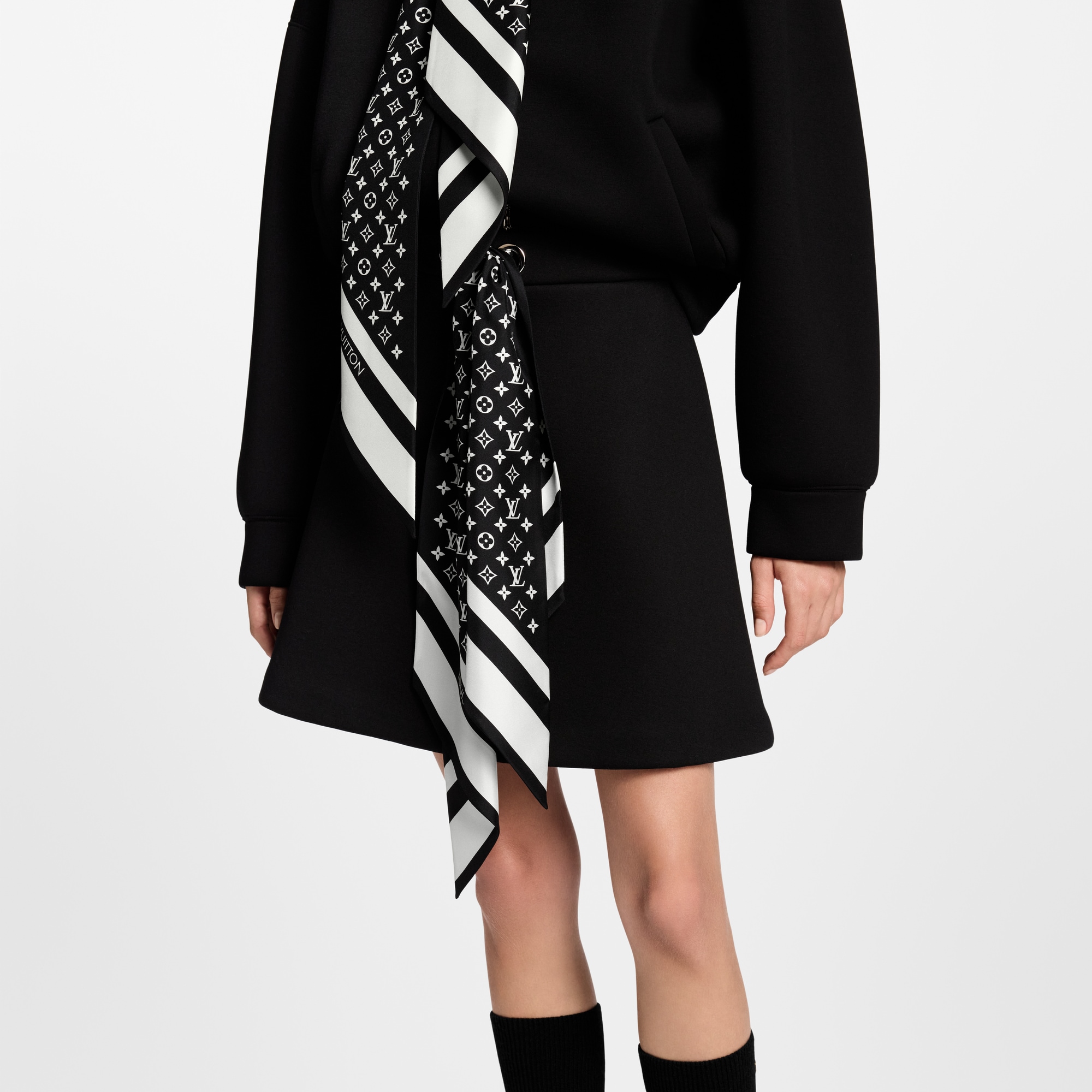 Monogram Scarf Mini Skirt  in Women