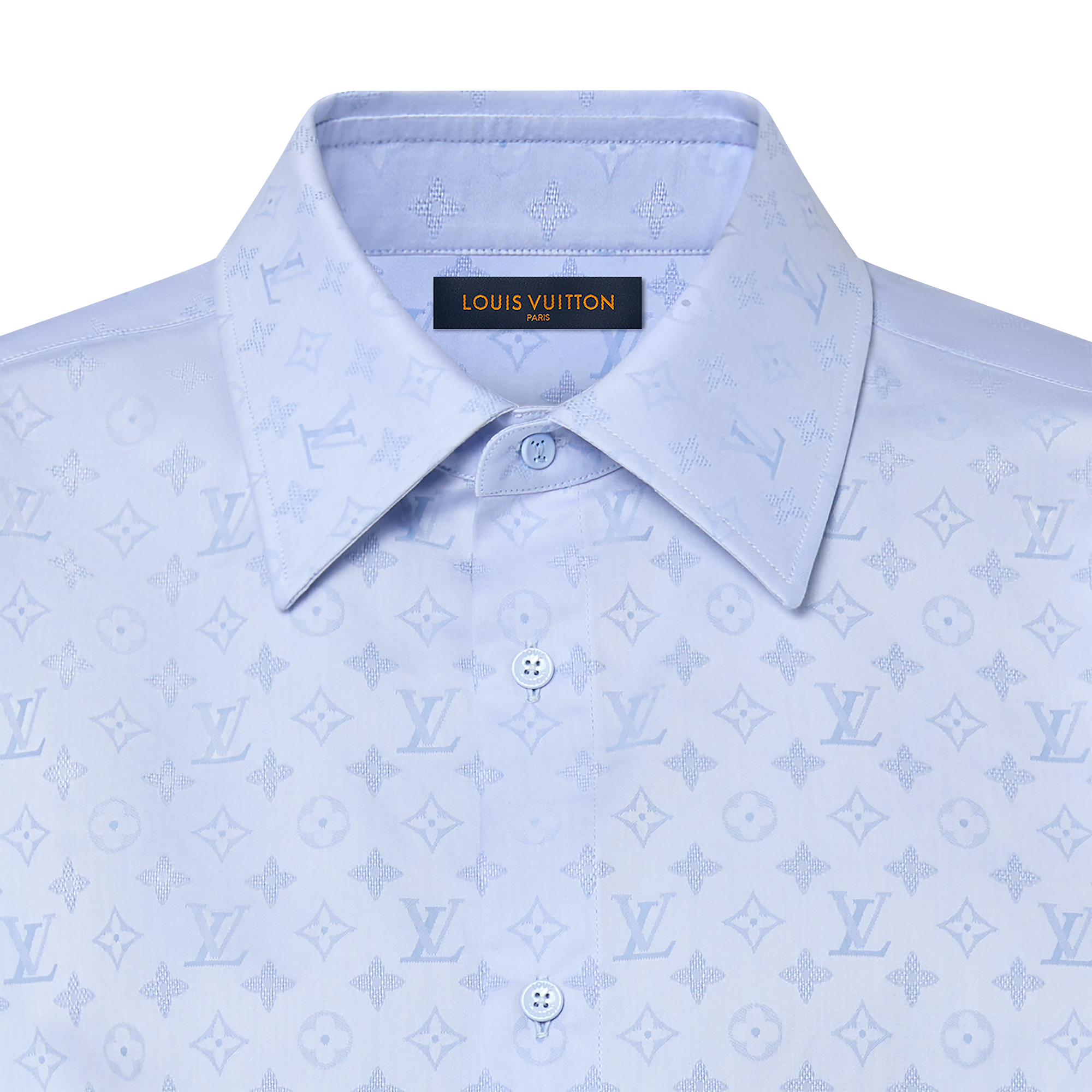 Monogram Short-Sleeved Cotton Shirt  in Men
