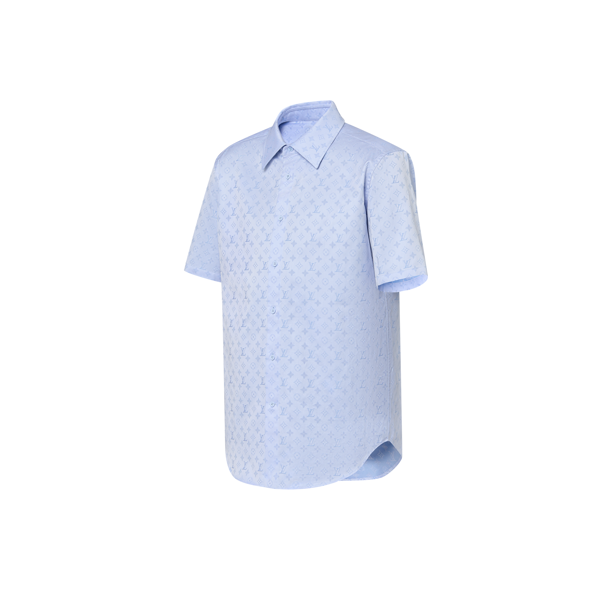Monogram Short-Sleeved Cotton Shirt  in Men