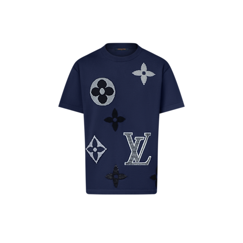 Monogram Short-Sleeved Knitted Crewneck in New's For Men LV Ski collections by Louis Vuitton (Product zoom)