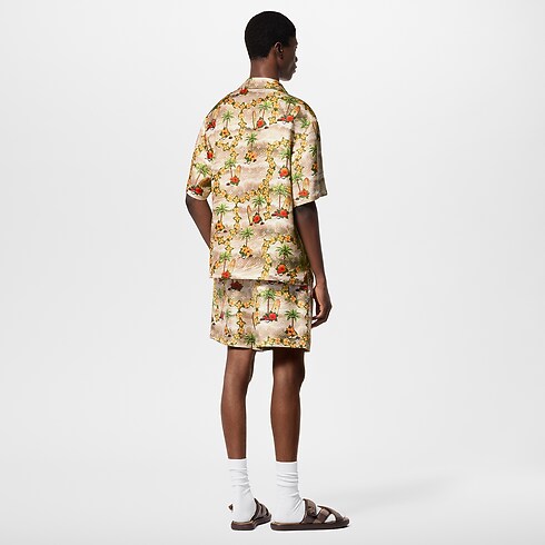 Monogram Silk Drawstring Shorts in Men's Ready-to-Wear Pants collections by Louis Vuitton (Product zoom)