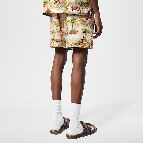Monogram Silk Drawstring Shorts in Men's Ready-to-Wear Pants collections by Louis Vuitton (Product zoom)