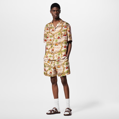 Monogram Silk Drawstring Shorts in Men's Ready-to-Wear Pants collections by Louis Vuitton (Product zoom)