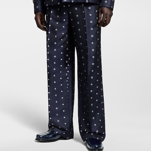 Monogram Silk Pajama Pants in Men's Ready-to-Wear Pants collections by Louis Vuitton (Product zoom)