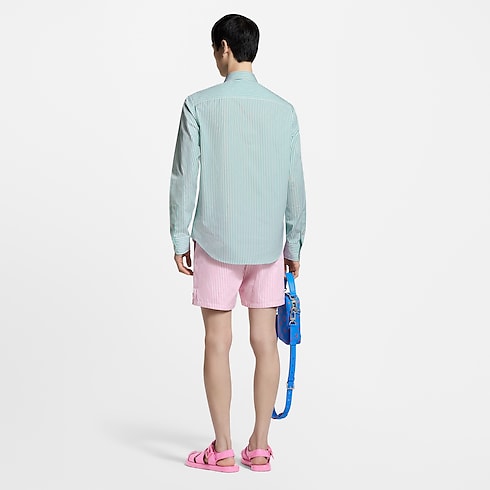 Monogram Striped Casual Shorts in Men's Ready-to-Wear Pants collections by Louis Vuitton (Product zoom)