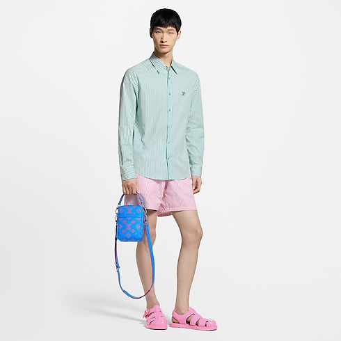 Monogram Striped Casual Shorts in Men's Ready-to-Wear Pants collections by Louis Vuitton (Product zoom)