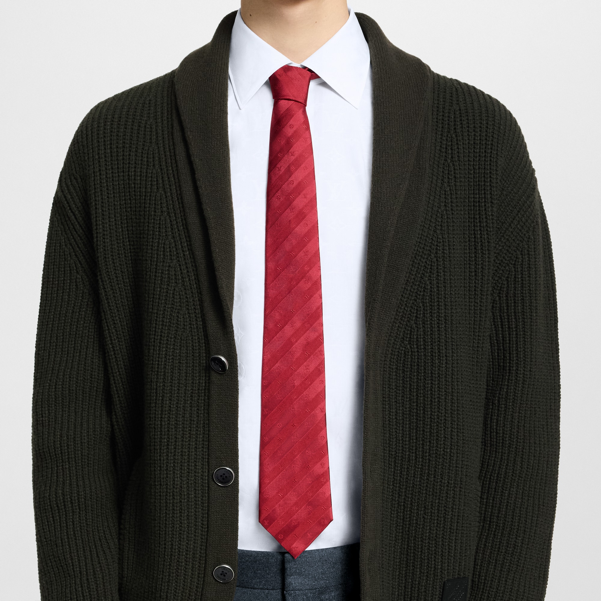 Monogram Stripy Tie . in Men
