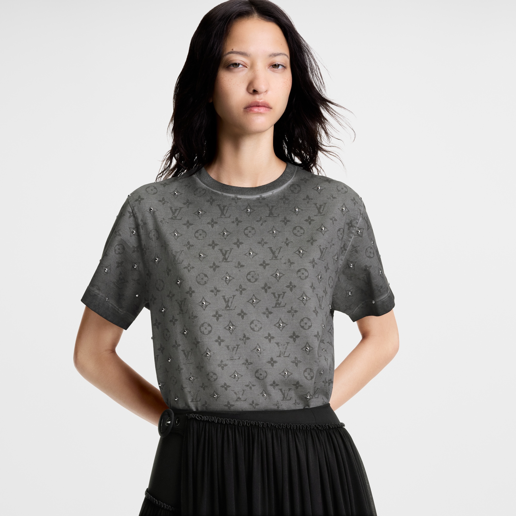 Monogram Stud T-Shirt  in Women