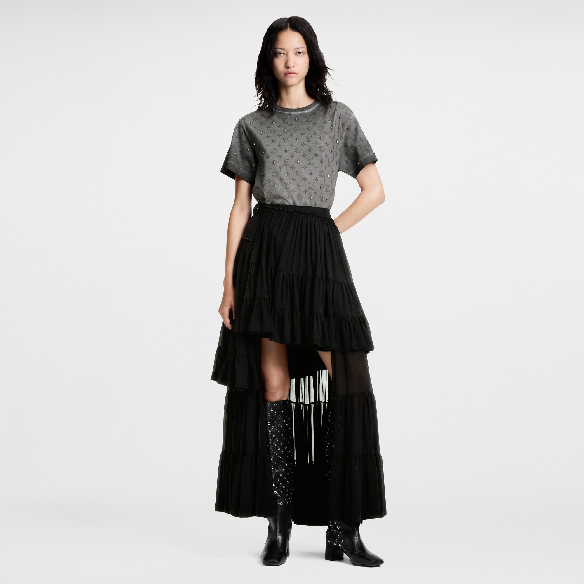 Monogram Stud T-Shirt  in Women