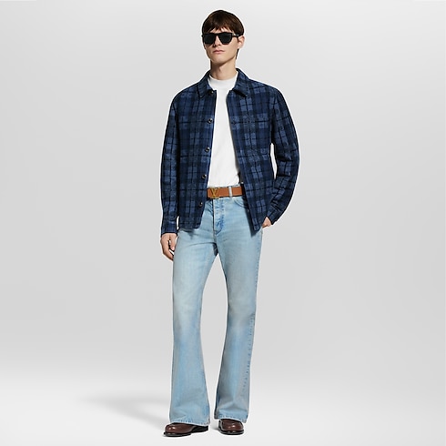 Monogram Tartan Denim Overshirt in Men's Ready-to-Wear All Ready-to-Wear collections by Louis Vuitton (Product zoom)