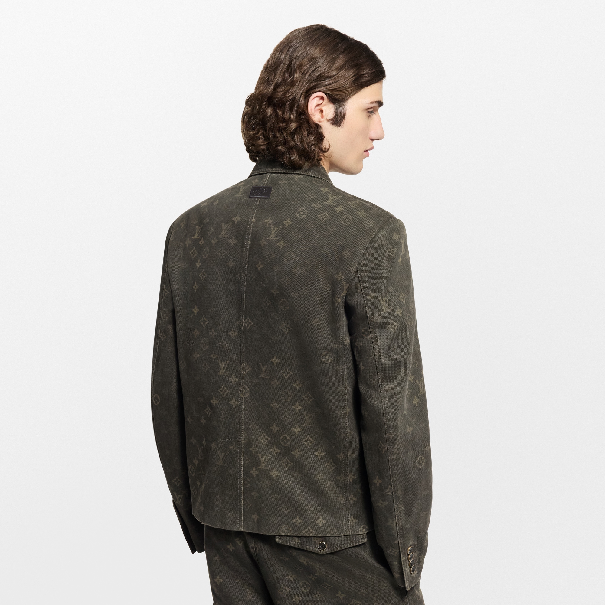 Monogram Waxed Denim Jacket  in Men