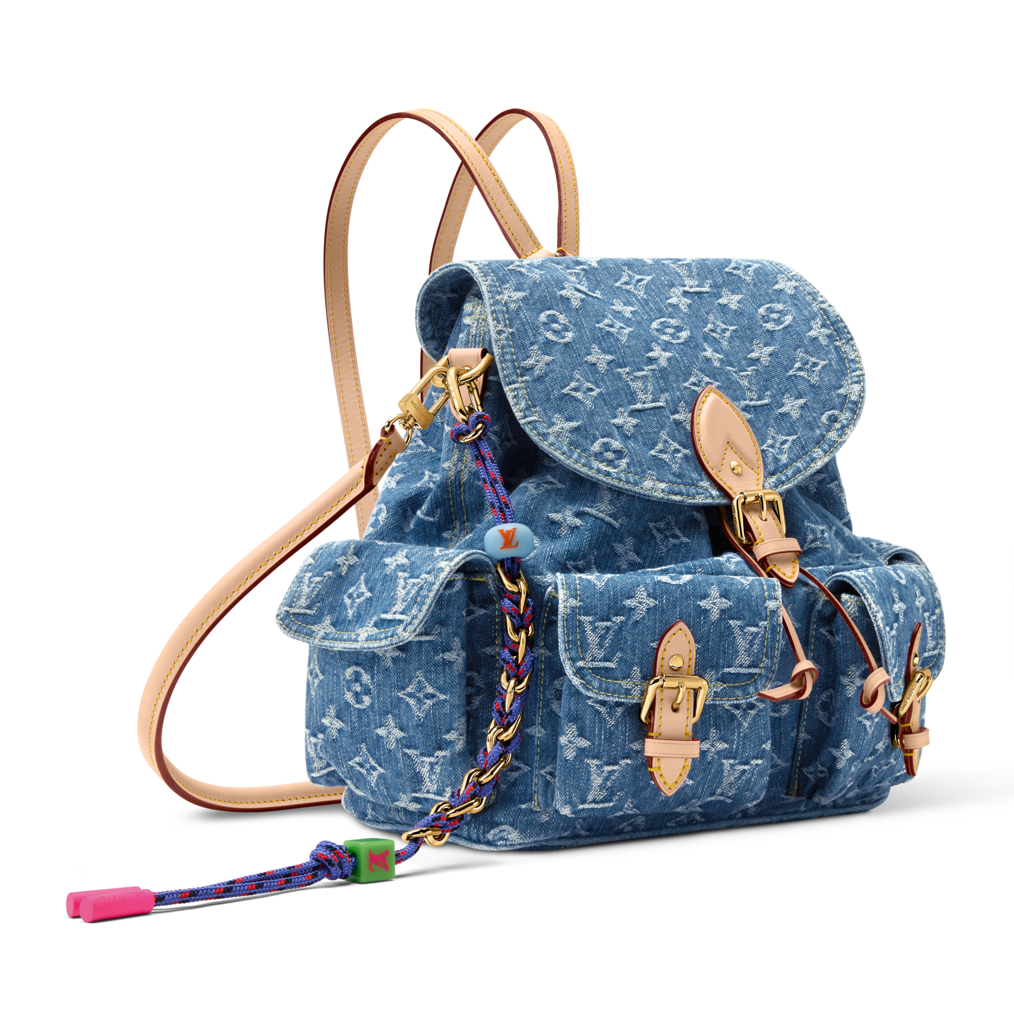 LOUIS VUITTON MONTSOURIS DENIM BACKPACK Louis Vuitton Montsouris Backpack Washed Monogram Denim main image 3