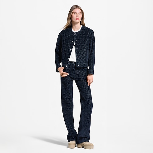 Nanogram Flocket Velvet Jacket in Women's Ready-to-Wear Coats and Jackets collections by Louis Vuitton (Product zoom)