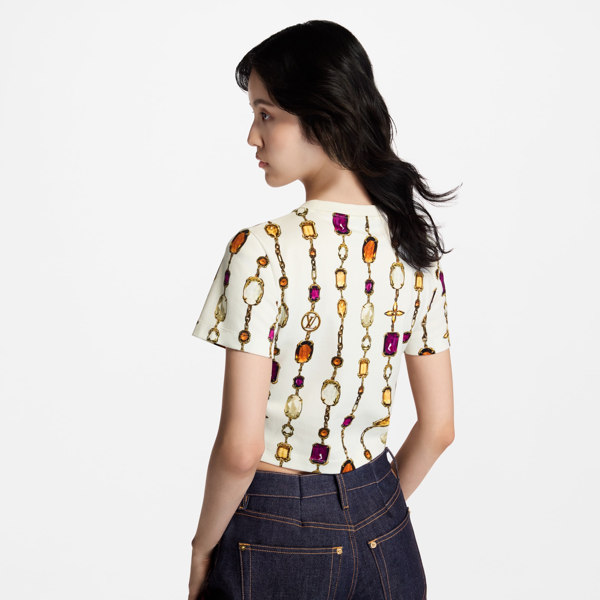 Necklace Print Crop Top  in Women