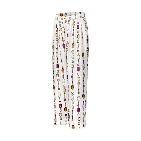 Necklace Print Pajama Pants in Women's Ready-to-Wear Pants collections by Louis Vuitton (Product zoom)