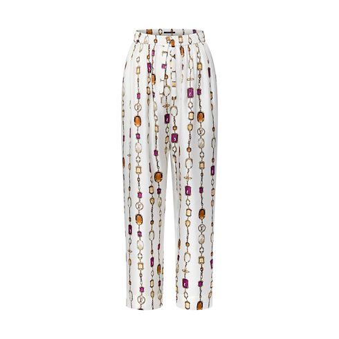 Necklace Print Pajama Pants in Women's Ready-to-Wear Pants collections by Louis Vuitton (Product zoom)