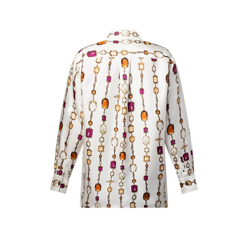 Necklace Print Silk Shirt in Women's Ready-to-Wear Tops collections by Louis Vuitton (Product zoom)