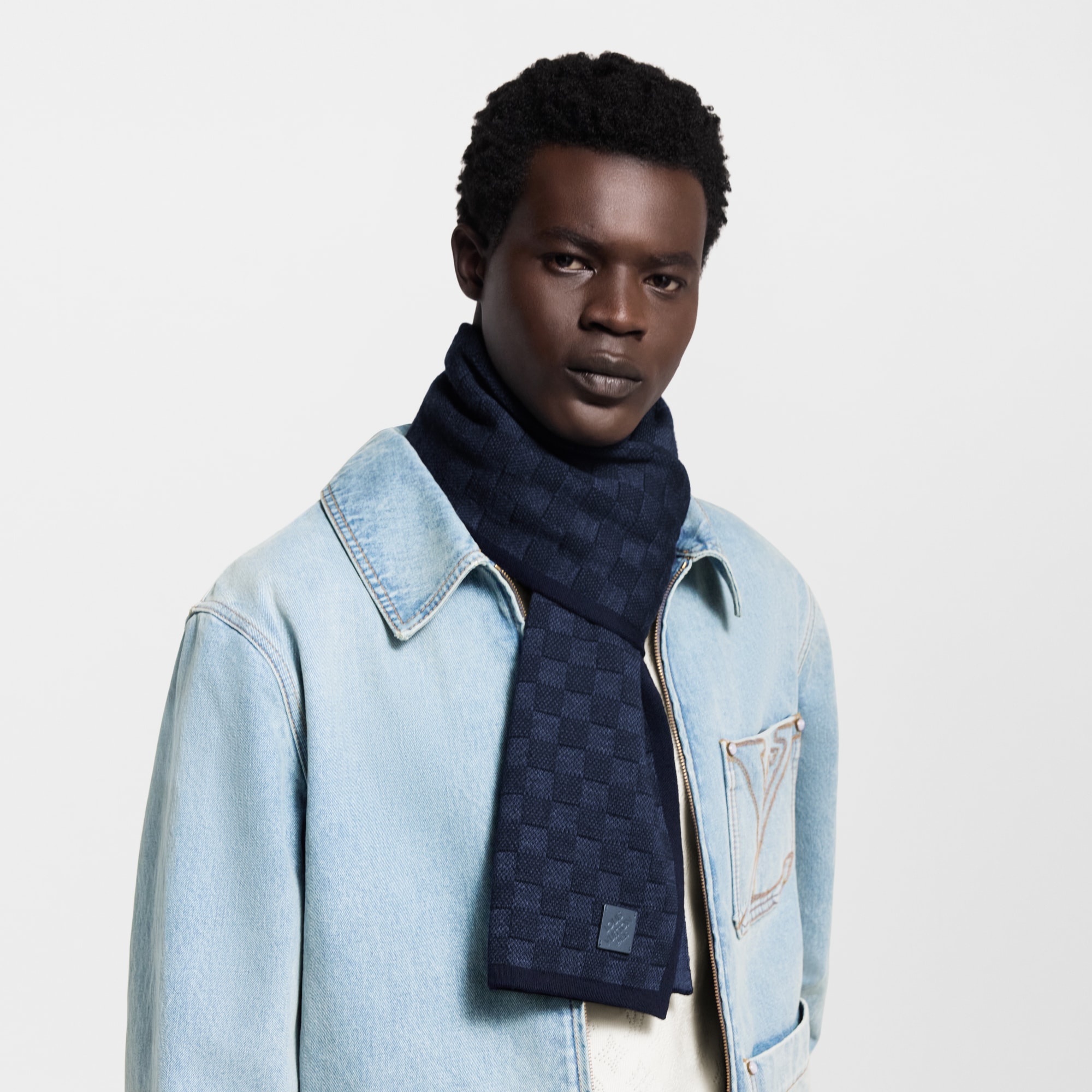 Néo Petit Damier Scarf . in Men