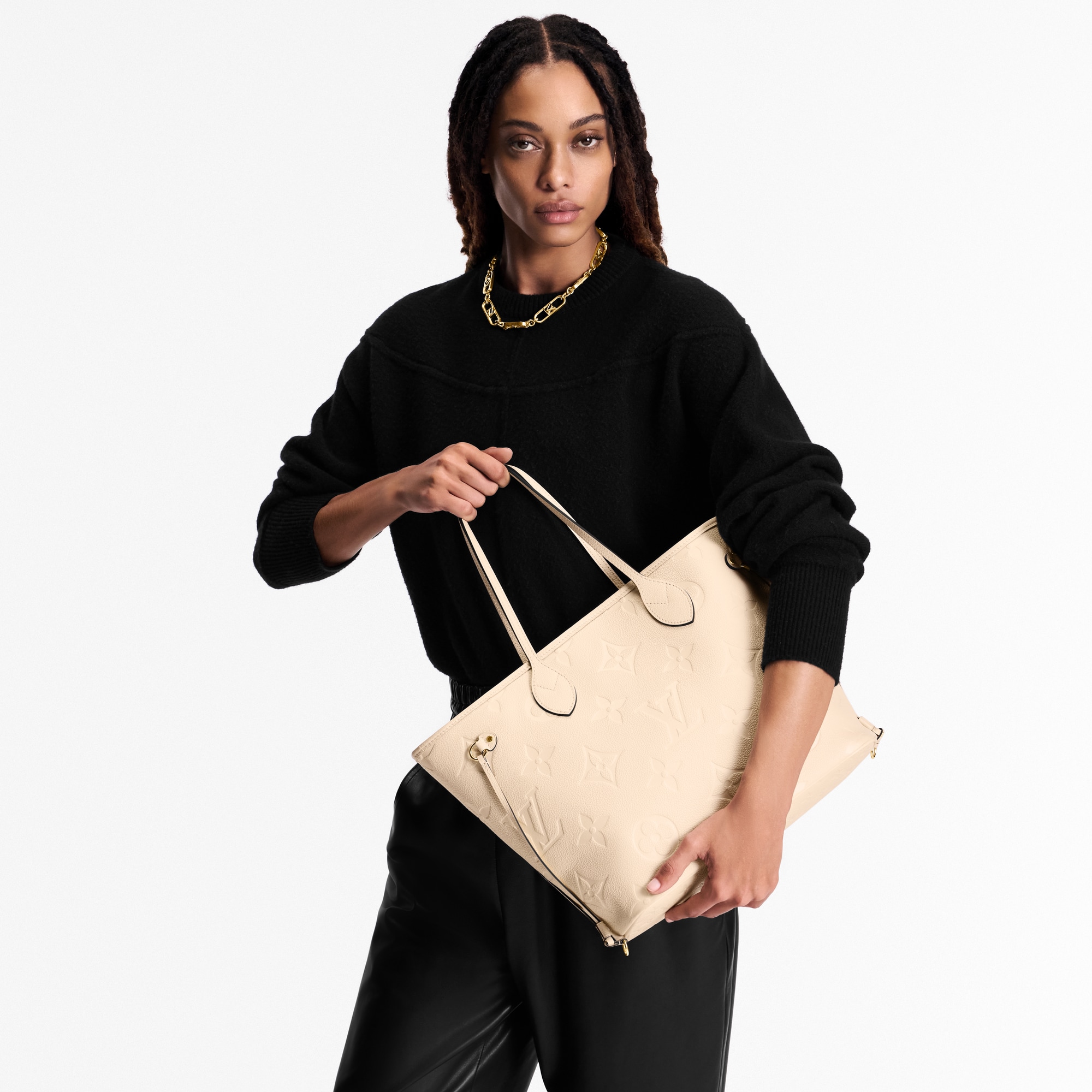 Neverfull MM Monogram Empreinte Leather in Women