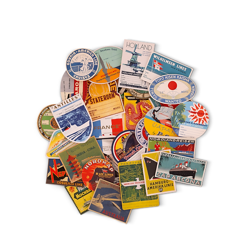 Ocean Liners Labels Postcard Box in Trunks, Travel and Home's Books and Stationery Hard Cover Books collections by Louis Vuitton (Product zoom)