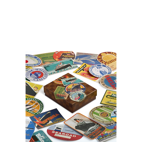 Ocean Liners Labels Postcard Box in Trunks, Travel and Home's Books and Stationery Hard Cover Books collections by Louis Vuitton (Product zoom)