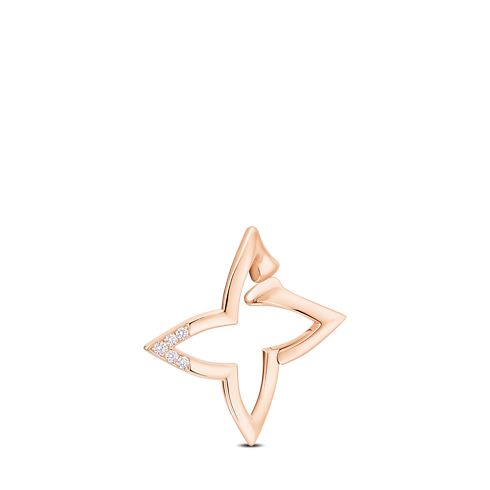 Ombre Blossom Overlap Hoop, Pink Gold and Diamonds - Per Unit in Jewellery's Categories Earrings collections by Louis Vuitton (Product zoom)