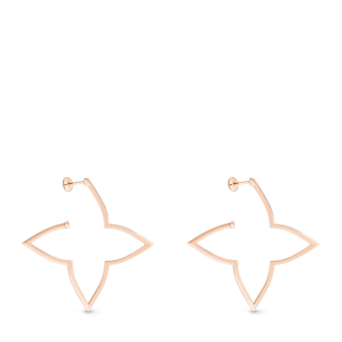 Ombre Blossom XL Hoops, Pink Gold and Diamonds in Jewellery's Categories Earrings collections by Louis Vuitton (Product zoom)